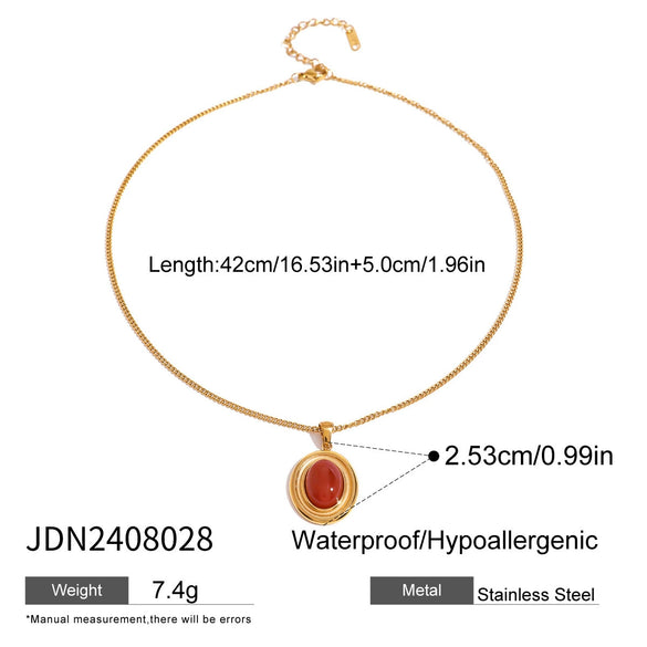 Stainless Steel And Titanium Steel Cross Geometric Pattern Electroplated Women's Necklace