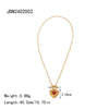 Stainless Steel And Titanium Steel Cross Geometric Pattern Electroplated Women's Necklace