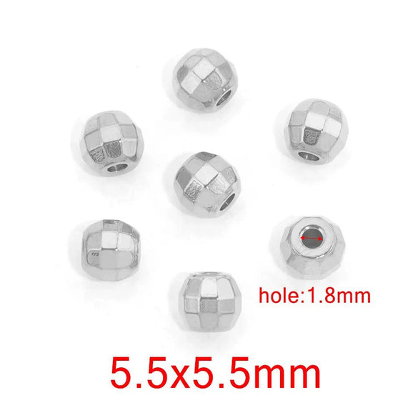 Stainless Steel And Titanium Steel Curved Beads Vacuum Gold Plated Handmade Jewelry Accessories With Hirback Pattern For Bracelet And Necklace