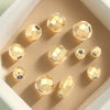 Stainless Steel And Titanium Steel Curved Beads Vacuum Gold Plated Handmade Jewelry Accessories With Hirback Pattern For Bracelet And Necklace