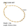 Stainless Steel And Titanium Steel Daisy Chain Clavicle Chain Necklace With Geometric Pattern And Electroplating Treatment