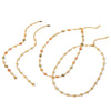 Stainless Steel And Titanium Steel Daisy Chain Clavicle Chain Necklace With Geometric Pattern And Electroplating Treatment