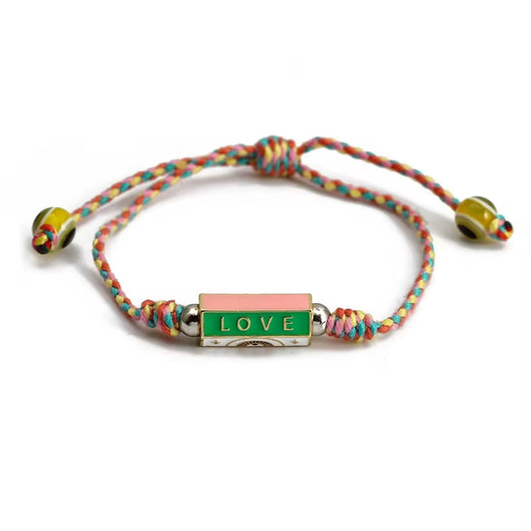Stainless Steel And Titanium Steel Dopamine Bracelet With Geometric And Heart Pattern Electroplating