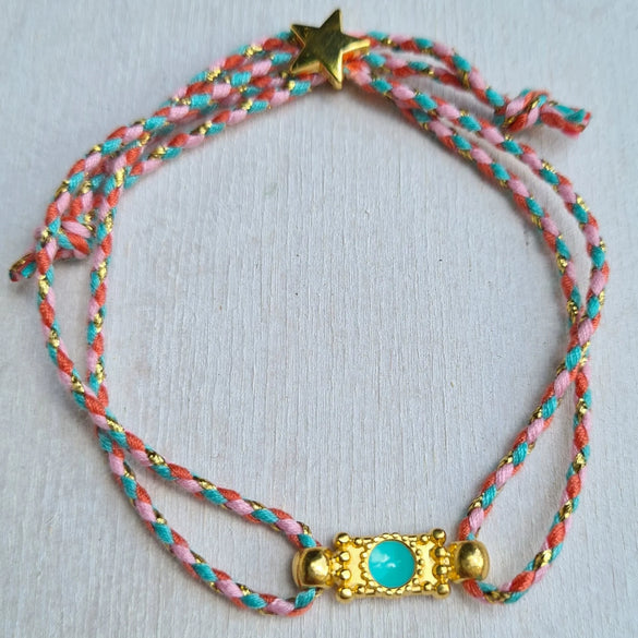 Stainless Steel And Titanium Steel Dopamine Bracelet With Geometric Pattern Copper Pendant Electroplating Unisex
