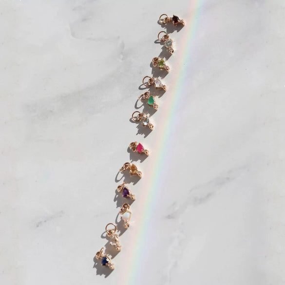 Stainless Steel And Titanium Steel Dopamine Necklace With Drop Shape Twelve Birthstone Pendants Electroplated Simple Minimalist Style Unisex