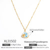 Stainless Steel And Titanium Steel Dripping Oil Pendant Necklace For Women Fashion And Minimalist Style