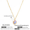 Stainless Steel And Titanium Steel Dripping Oil Pendant Necklace For Women Fashion And Minimalist Style