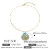 Stainless Steel And Titanium Steel Dripping Oil Pendant Necklace For Women Fashion And Minimalist Style