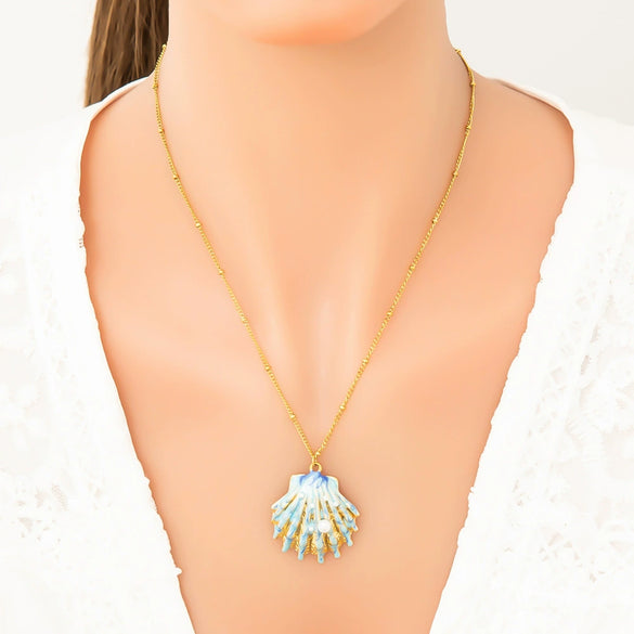 Stainless Steel And Titanium Steel Dripping Oil Pendant Necklace For Women Fashion And Minimalist Style