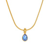 Stainless Steel And Titanium Steel Drop Shape Necklace For Women With Electroplating And Snake Bone Chain