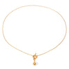 Stainless Steel And Titanium Steel Drop Shape Pendant Necklace With Electroplating