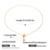 Stainless Steel And Titanium Steel Drop Shape Pendant Necklace With Electroplating