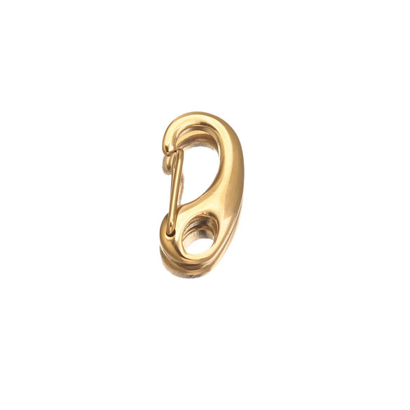 Stainless Steel And Titanium Steel Dshaped Mountaineering Buckle For Diy Jewelry Electroplated For Male Suitable For Leather Rope Necklace And Bracelet