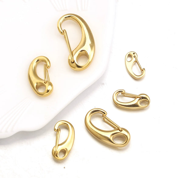 Stainless Steel And Titanium Steel Dshaped Mountaineering Buckle For Diy Jewelry Electroplated For Male Suitable For Leather Rope Necklace And Bracelet