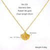 Stainless Steel And Titanium Steel Earrings Necklace Suit For Women With Shell Fanshaped Pattern And Diamondembedded Fashion Design And Electroplating Treatment