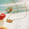 Stainless Steel And Titanium Steel Electroplated Allmatch Fashion Beach Ring Necklace For Women