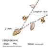 Stainless Steel And Titanium Steel Electroplated Conch Shell Necklace For Women