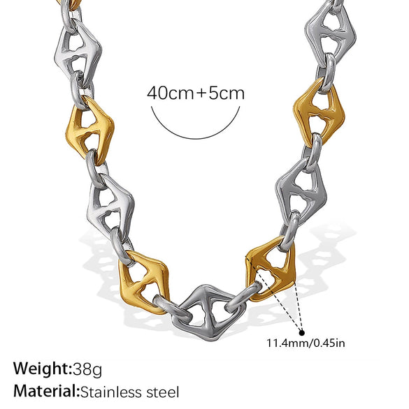 316L Stainless Steel And 316L Stainless Steel Electroplated Women's Earrings Bracelet Necklace Set Hiphop Fashion