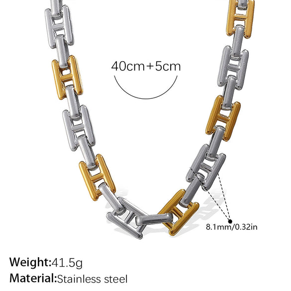 316L Stainless Steel And 316L Stainless Steel Electroplated Women's Earrings Bracelet Necklace Set Hiphop Fashion