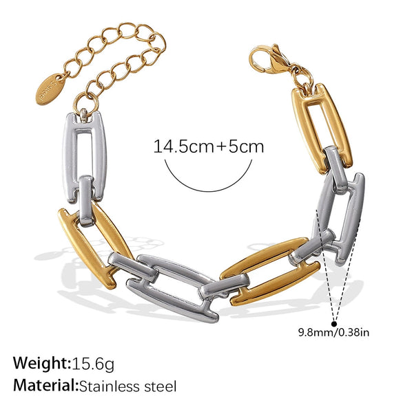 316L Stainless Steel And 316L Stainless Steel Electroplated Women's Earrings Bracelet Necklace Set Hiphop Fashion