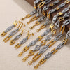 316L Stainless Steel And 316L Stainless Steel Electroplated Women's Earrings Bracelet Necklace Set Hiphop Fashion
