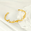 Stainless Steel And Titanium Steel Fashion Allmatch Electroplated Bracelet With Pearl High Design Sense Light Luxury Temperament