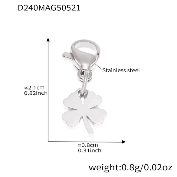 316L Stainless Steel And 316L Stainless Steel Fashion Jewelry Set With Pepper And Fourleaf Flower Patterns For Men And Women Electroplated