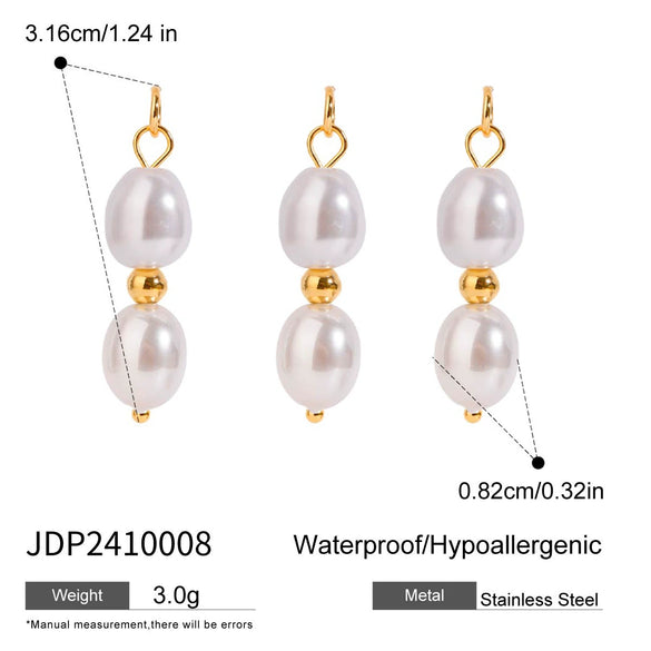 Stainless Steel And Titanium Steel Fourleaf Clover Pendant Necklace With Electroplating For Women