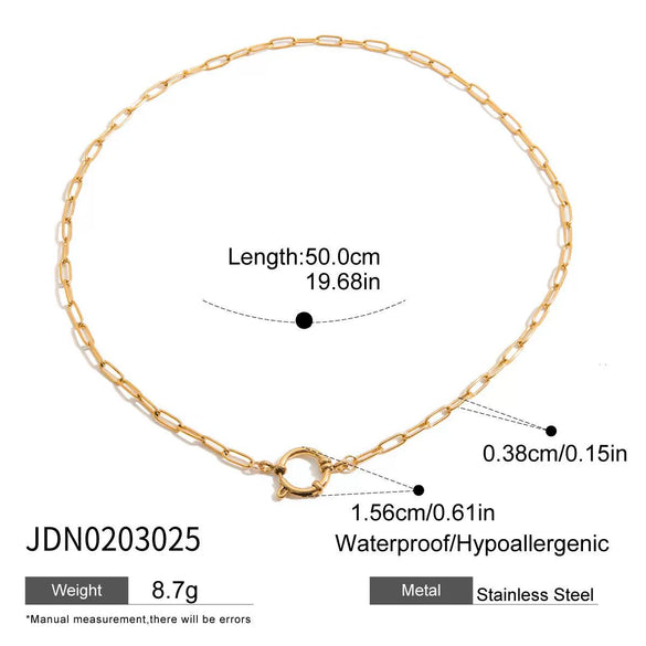 Stainless Steel And Titanium Steel Fourleaf Clover Pendant Necklace With Electroplating For Women