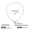 Stainless Steel And Titanium Steel Fourleaf Clover Pendant Necklace With Electroplating For Women
