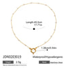 Stainless Steel And Titanium Steel Fourleaf Clover Pendant Necklace With Electroplating For Women