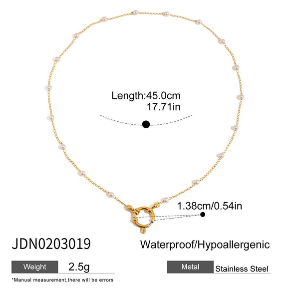 Stainless Steel And Titanium Steel Fourleaf Clover Pendant Necklace With Electroplating For Women