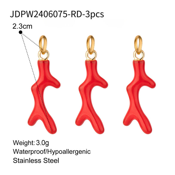 Stainless Steel And Titanium Steel Fourleaf Clover Pendant Necklace With Electroplating For Women