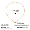 Stainless Steel And Titanium Steel Fourleaf Clover Pendant Necklace With Electroplating For Women