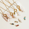 Stainless Steel And Titanium Steel Freshwater Pearl Clavicle Chain Ins Style Electroplated