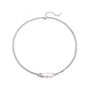Stainless Steel And Titanium Steel Freshwater Pearl Geometric Design Electroplating Necklace For Women