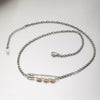 Stainless Steel And Titanium Steel Freshwater Pearl Geometric Design Electroplating Necklace For Women