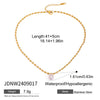 Stainless Steel And Titanium Steel Freshwater Pearl Multilayer Necklace With Geometric Design And Electroplating For Women
