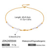 Stainless Steel And Titanium Steel Freshwater Pearl Multilayer Necklace With Geometric Design And Electroplating For Women