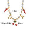 Stainless Steel And Titanium Steel Fruit Pattern Necklace For Women