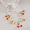 Stainless Steel And Titanium Steel Fruit Pattern Necklace For Women