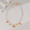Stainless Steel And Titanium Steel Fruit Pattern Necklace For Women