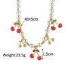 Stainless Steel And Titanium Steel Fruit Pattern Necklace For Women