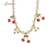 Stainless Steel And Titanium Steel Fruit Pattern Necklace For Women