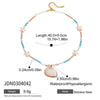 Stainless Steel And Titanium Steel Geometric Animal Style Electroplated Rice Bead Shell Starfish Pendant Necklace For Women