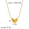 Stainless Steel And Titanium Steel Geometric Arc O Word Chain Necklace For Women With Electroplating Design And Simple Style
