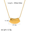 Stainless Steel And Titanium Steel Geometric Arc O Word Chain Necklace For Women With Electroplating Design And Simple Style