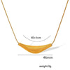 Stainless Steel And Titanium Steel Geometric Arc Pendant Necklace Minimalist Style Electroplated For Men And Women