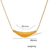 Stainless Steel And Titanium Steel Geometric Arc Pendant Necklace Neutral Simple Cold Style Electroplated