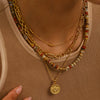 Stainless Steel And Titanium Steel Geometric Bead Chain Pendant Necklace With Electroplating For Women